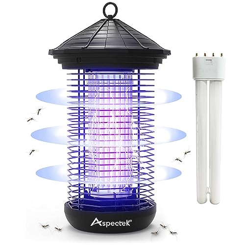 ASPECTEK Bug Zapper 20W Electric Mosquito Zapper, Insect Fly Zapper, UV Light Fly Killer for Outdoor and Indoor use, Waterproof, Up to 1000sq. FT Coverage, Including Free 1 Pack Replacement Bulb