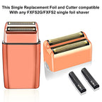 2 pack Professional Replacement Foil and Cutters for BaBylissPRO Barberology Double Foil Shaver, Compatible with BaBylissPRO Barberology FXFS2 Shaver，GoldRose Gold