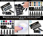 TOUGH GIRLS | 20 Exquisite Gel Nail Polish Strips w/Application Accessories - No UV/LED Lamp Required (Football & Green Glitter)