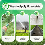 Humic Acid Organic Lawn Fertilizer - Fulvic Humic Mineral Blend for Trees, Shrubs, Ornamentals, Vegetables & Crops - Enhancer & Garden Soil Conditioner by FoliarTech, 4L