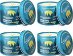 Cliganic Natural Mosquito Repellent Candle (Pack of 4) | Citronella, DEET Free, Essential Oil Infused for Outdoor, Camping | Burns 18 Hours