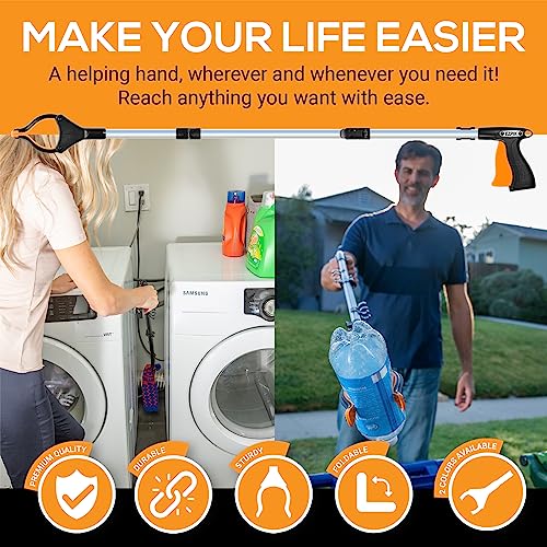 EZPIK 40" Foldable Grabber Reacher Tool for Elderly - Grabbers for Elderly Grab It Reaching Tool Heavy Duty Pickup Stick - Trash Picker Upper Grabber for Reaching Aids, Unger Pinchers Grab Tool 100cm