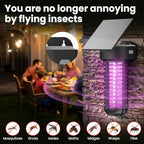 Solar Bug Zapper Outdoor Mosquito Trap Killer Mosquito Killer Lamp，Cordless & Rechargeable ，Fly Zapper Mosquito Catcher Lamp Decor Light for Patio Garden