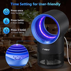 FVOAI Fly Traps Indoor for Home, Fruit Trap Indoors Bug Zapper M3 Insect with Suction, Time Setting, Light & 10 Pcs Sticky Glue Boards (Blue)