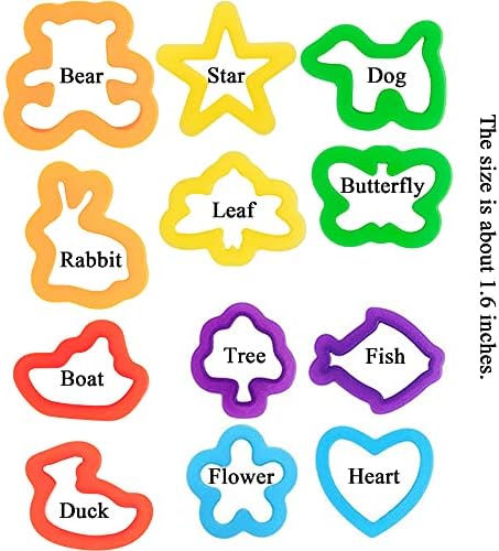 Play Dough Tools Set for Girls Boys - 25pc Playdough Accessories Kit with Animal Molds, Cutters, Rollers, Scissors, Rolling Pins - Creative Kids Toys Gift for Toddlers Ages 2 3 4 Year Old