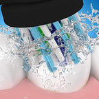 Crossaction Electric Toothbrush Replacement Brush Head Refills, Black , 4 Count (Pack of 1)