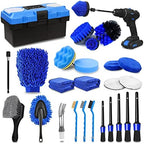27Pcs Car Detailing Kit, Car Detailing Brush Set, Auto Detailing Drill Brush Set, Car Detailing Brushes, Car Wash Kit, Car Accessories, Car Cleaning Tools Kit for Interior, Exterior, Wheels