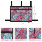 supregear Accessories Bag for Walker, Wheelchair, Rollator for Seniors, w/Cup Holder-Folding Walker Basket Large Capacity Waterproof Walker Caddy Pouch (Purple Floral)
