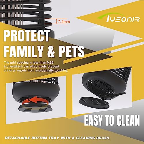 Bug Zapper, 4200V High Power Electric Mosquito Zapper for Outdoor and Indoor Use, Including Free 2 Pack Replacement Bulbs, Waterproof Efficient Bug Zapper for Home Kitchen Patio Camping