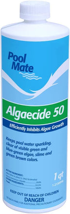 Pool Mate 1-Quart 4-Pack Premium Algaecide 50, Algaecide for Pool, Made in USA
