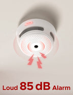 X-Sense Smart Smoke Detector Fire Alarm with Replaceable Battery, Wi-Fi Smoke Detector, Real-Time App Notifications, XS01-WX, 1-Pack