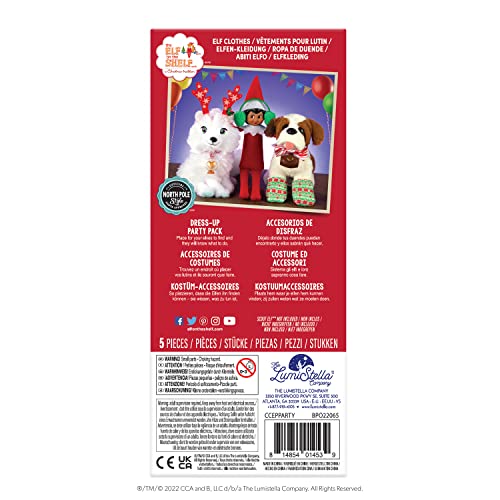 The Elf on the Shelf Claus Couture® Dress-Up Party Pack. Fun Accessories fits Both Scout Elves and Elf Pets!