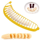 Guyuyii Banana Cutter Slicer - Quick, Safe, and Even Slices for Fruit Salads and Snacks - A Must-Have Kitchen Gadget for Kids, Adults, Elderly, and Healthy Eaters
