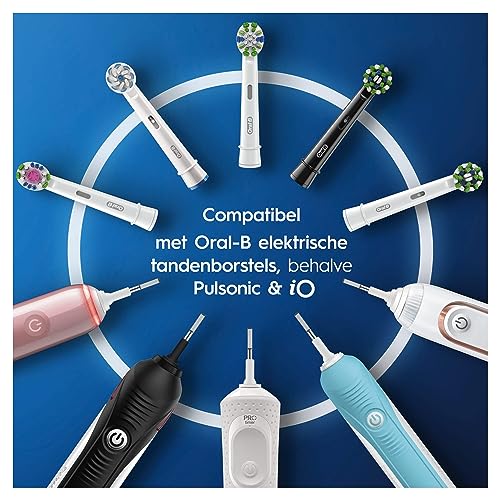 Oral-B CrossAction Replacement Toothbrush Heads for Black Edition Electric Toothbrush with CleanMaximiser Technology, Pack of 3 Replacement Heads