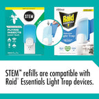 STEM Light Trap, Attracts and Traps Flying Insects, Emits Soft Blue Light, Starter Kit with 1 Light Trap and 1 Refill