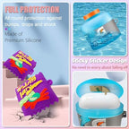 2-Pack Funny Case for Airpods 4 Cute (2024), 3D Cartoon Cute Airpods 4 Case Food Design Silicone Cover Compatible for Airpods 4 Case Airpod 4 Accessories with Keychain(Sport Water & Purple Potato)