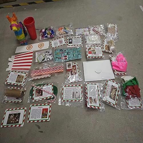Aimeryup 2024 Elf Kit 24 Days of Christmas, Elf Mischief, Prop Pack, Elf On The Shelf 24 Day Kits,Christmas Activity Props,Fun Elf Activities Props (24 Days)