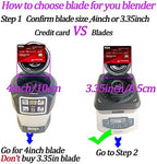 [UPGRADE] 6-Fin Male Blender Blade Replacement Parts for Nutri Ninja Blender BL660 BL770 BL780 BL740 etc.(Small 3.35inch blade)