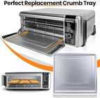Crumb Tray Replacement for Ninja Foodi SP101 SP151 Air Fryer Oven with 4 Pcs Teflon Mats, Air Fryer Accessories for Ninja airfryer Toaster Oven