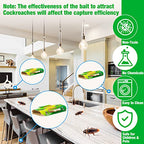 Qualirey 80 Pack Roach Killer Sticky Roach Traps Glue Cockroach Killer Indoor Home Cockroach Trap for Indoor Home Bug Insect Pest Control 8.66 x 7.6 Inch
