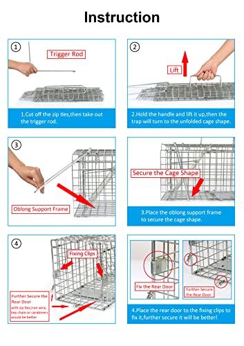 2-Pack H&B Rat Trap,Mouse Traps,Humane Live Animal Trap Cage,14.2x7.9x7.9inch,Work for Indoor and Outdoor,Catch and Release Stray Cats,Squirrels and Rodents,Medium(Silver)
