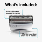 Braun Series 7 70S Electric Shaver Head Replacement Cassette & Braun Clean & Renew Refill Cartridges
