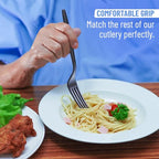 Individually Wrapped Plastic Forks 500 Pcs- Black Medium Weight - Ideal for House Party, Backyard BBQ, Picnic, Home, Use.……