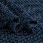 CozeCube Navy Blue Throw Blanket for Couch, Soft Cozy Cable Knit Throw Blanket for Bed Sofa Living Room, Lightweight Warm Decorative Farmhouse Christmas Throw Blanket, 50"x60", Navy Blue
