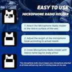 2 Pack Mic Clips for Law Enforcement, Black Radio Mic Holders, Mic Clips for Law Enforcement Vest, Essential Law Enforcement Accessories