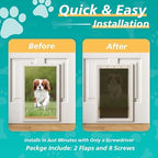 2PACK Medium Dog Door Replacement Flaps with Screws, Compatible with Petsafe Freedom PAC11-11038, Weather-Proof & Warp-Resistant, Dog and Cat Flap, 12 7/8'' × 8 1/8''