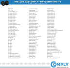 Comply 500 Core Series | Memory Foam Replacement IEM Ear Tips for KZ, Moondrop, FiiO Sennheiser & More | Superior Noise Isolation, Ultimate Comfort, Secure Fit | TechDefender, Black, Large (3 Pairs)