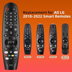 Replacement for LG Remote for LG Smart TV from 2018-2023. for Magic LG TV Remote Replacement MR20GA with Voice and Pointer Function. for LG WebOS ThinQ AI UHD OLED 4K Models. 2-Year Full Warranty.