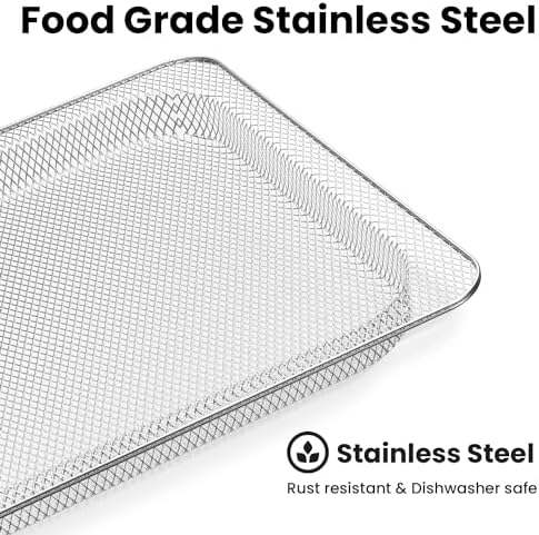 Replacement Air Fryer Basket for Ninja Foodi SP101 Air Fry Oven，Air Fryer Basket for Ninja Foodi Air Fryer Accessories,Stainless Steel Tray for Ninja Foodi SP100, SP101B1, SP101C