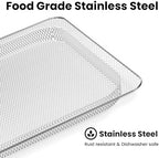 Replacement Air Fryer Basket for Ninja Foodi SP101 Air Fry Oven，Air Fryer Basket for Ninja Foodi Air Fryer Accessories,Stainless Steel Tray for Ninja Foodi SP100, SP101B1, SP101C