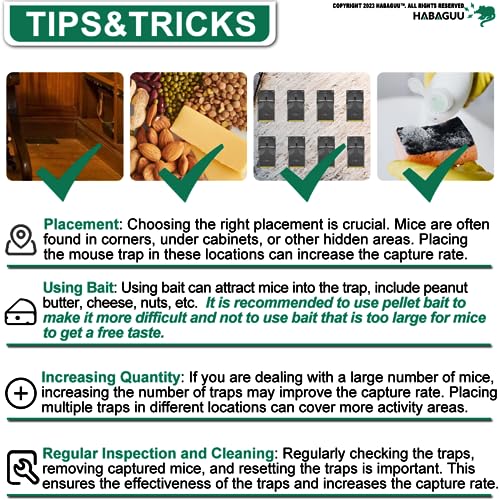 Large Rat Traps, Excellent Traps for Gophers, Mouse Traps Indoor Outdoor, Snap Traps That Work, Quick Effective Sanitary Safe, Snap Trap for Trapping Against Mouse, Chipmunk