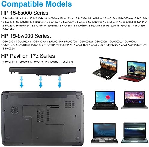 TREE.NB JC04 919700-850 Laptop Battery for HP Spare 919681-221 JC03 Replacement Hp Battery 15-BS289wm 15-BS015DX 15-BS113DX 15-BS115DX 15-BS060WM 15-BS070WM-High Performance [2200mAh/14.8v]