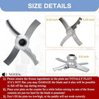 NANOBABY Replacement Paddle Blade Compatible with Ninja Creami NC300 Series Ice Cream Makers, Mixing Blade Paddle Replacement for Ninja NC299AMZ NC301 CN305A CN301CO, Stainless Steel, Silver