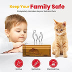 Utopia Home Humane Mouse Traps Indoor for Home (Pack of 4) - Brown Reusable Mice Traps for House Indoor - Pet Safe Mouse Trap Easy to Set, Quick, Effective, & Safe Rodent Trap