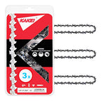 KAKEI 14 Inch Chainsaw Chain 3/8" LP Pitch, 050" Gauge, 52 Drive Links Fits Husqvarna 120, Echo CS-310, Ryobi RY3714 and More- S52 (3 Chains)