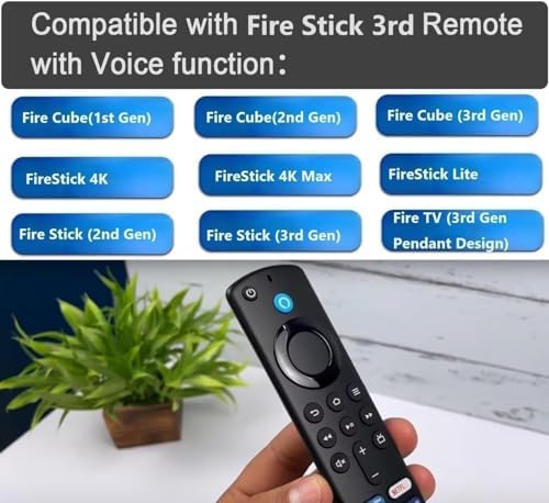 Remote Replacement Control for Fire Stick 2nd Gen, 3rd Gen, Lite, 4K,4K MAX, Fire Cube 1st Gen, 2nd Gen, 3nd Gen, Fire 3rd Gen PendantDesign Voice Replacement Control 3.16.2025