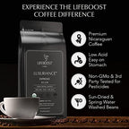 Lifeboost Coffee Espresso Whole Beans Coffee - Low Acid Single Origin USDA Organic Coffee - Non-GMO Espresso Coffee Third Party Tested For Mycotoxins & Pesticides (Espresso Whole Bean 12oz x 3 pack)