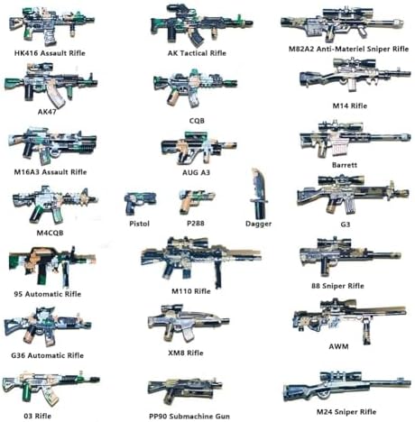 200+ Pcs Military Weapon Pack Accessories Kits Toys, Swat Team Building Block Toys, Military Soldier Style Weapon Sets, Army Equipment Gear Sets, Accessories Compatible with Major Mini figure