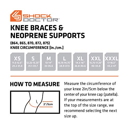 Shock Doctor Knee Support Compression, Light Support for Arthritis, Bursitis, Tendonitis, Patella Alignment, For Men & Women, Sold as Single unit (1)