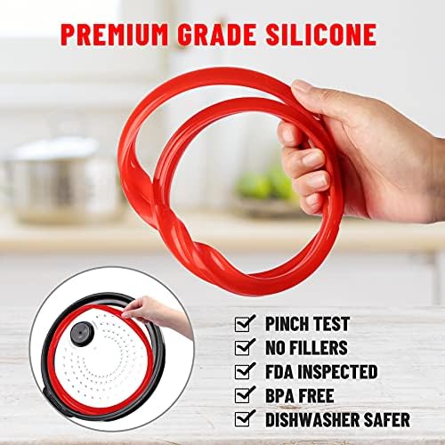 Mocoosy Silicone Sealing Ring for InstaPot 8 qt, Insta Pot Seals Replacement Gasket 8 Quart Insta Pot O-Rings, BPA-Free, Food-Grade Silicone, Insta Pot Accessories for Instant Pot IP-DUO80 IP-LUX 8