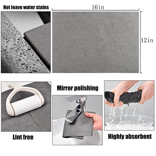 KTT Thickened Magic Cleaning Cloth,Reusable Microfiber Cleaning Cloth.Lint Free Cloth for Home,Window,Mirror Glass and Cars.(12" x 16",5 Pack)