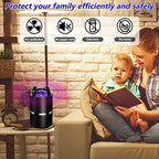 Fruit Fly Traps for Indoors, Indoor Bug Zapper, Mosquito Trap, Gnat Traps for House Indoor, Insect Trap with 5 Sticky Glue Boards, Black