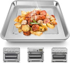 Air Fryer Tray Replacement for Cuisinart TOA-60 TOA-65 TOA-70 Toaster Air Fryer Convection Oven, 12.2 * 11'' Non-stick Mesh Air Fryer Steel Basket Wire Rack Accessories Parts, Dishwasher Safe