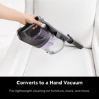 Shark Cordless Vacuum Cleaner with with XL Dust Cup, Lightweight, Portable, Rechargeable, Powerful Pet Hair Pickup, Removable Handheld, Crevice Tool, Carpet and Hard Floors,40min Runtime, Grey, IX141