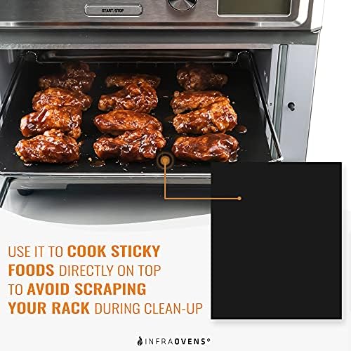 Toaster Oven Air Fryer Reusable Mats Accessories 12 x 13 XL Compatible with Gowise, Kitchenaid, Emeril Lagasse, Ninja, Kalorik + More, Large Countertop Oven Dehydrator Liners, Easy Clean & Food Safe