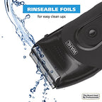 Wahl Compact Rechargeable Lithium Ion Shaver Kit with Hygienic Rinseable Foils & Cutter Bar with Dual Flexible Foils That Move with The Contours of Your Face - 7065